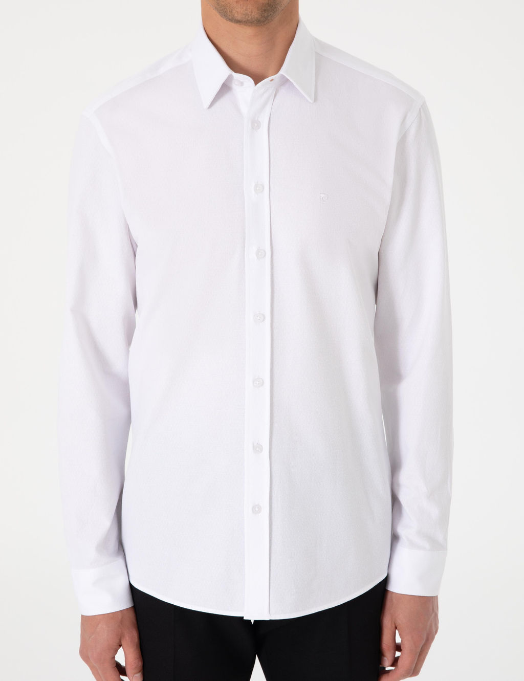 Beyaz Slim Fit Uzun Kollu G_mlek - Pierre cardin фото 6