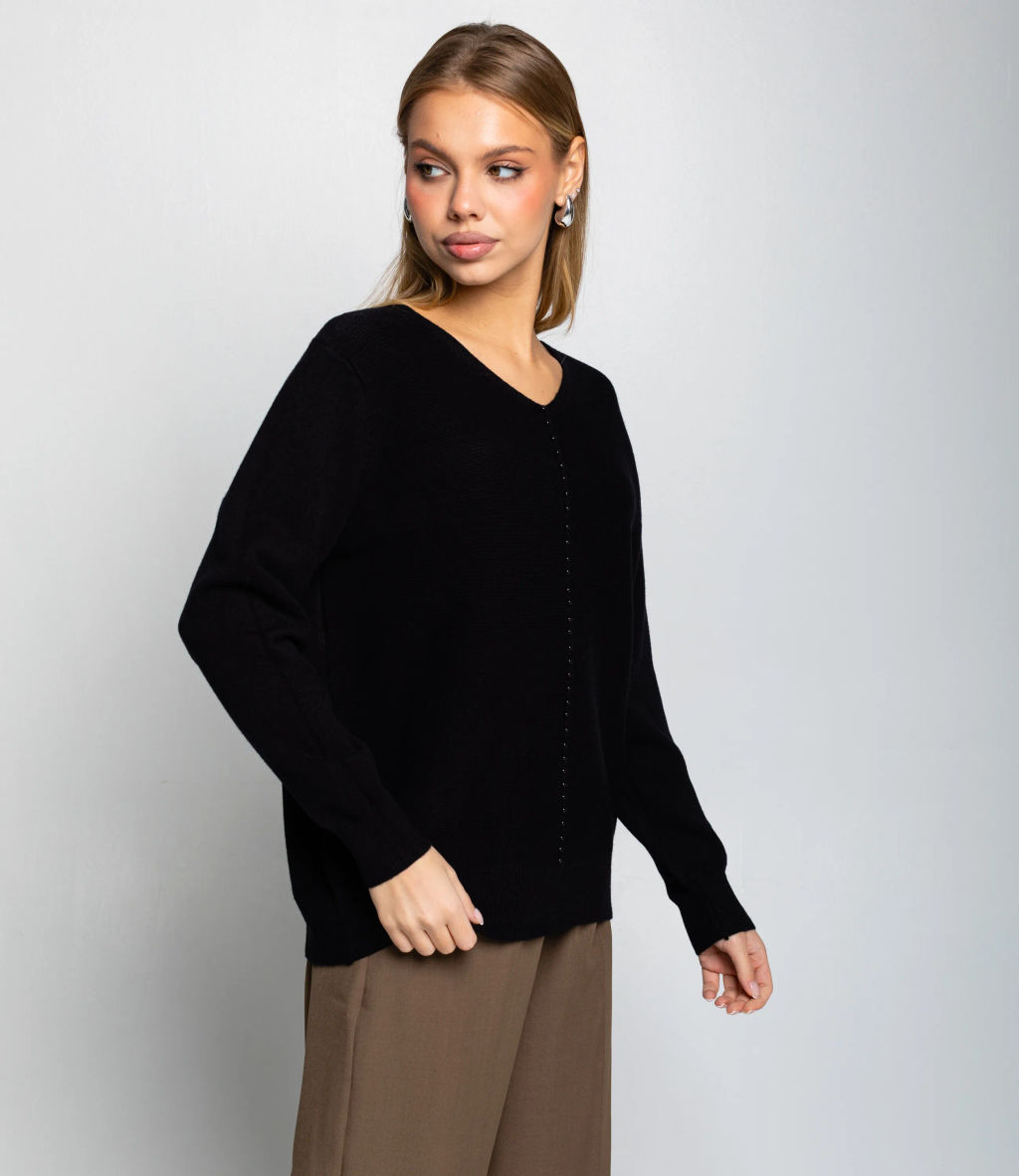 Джемпер #КТ8208, чёрный - Dommod фото 2