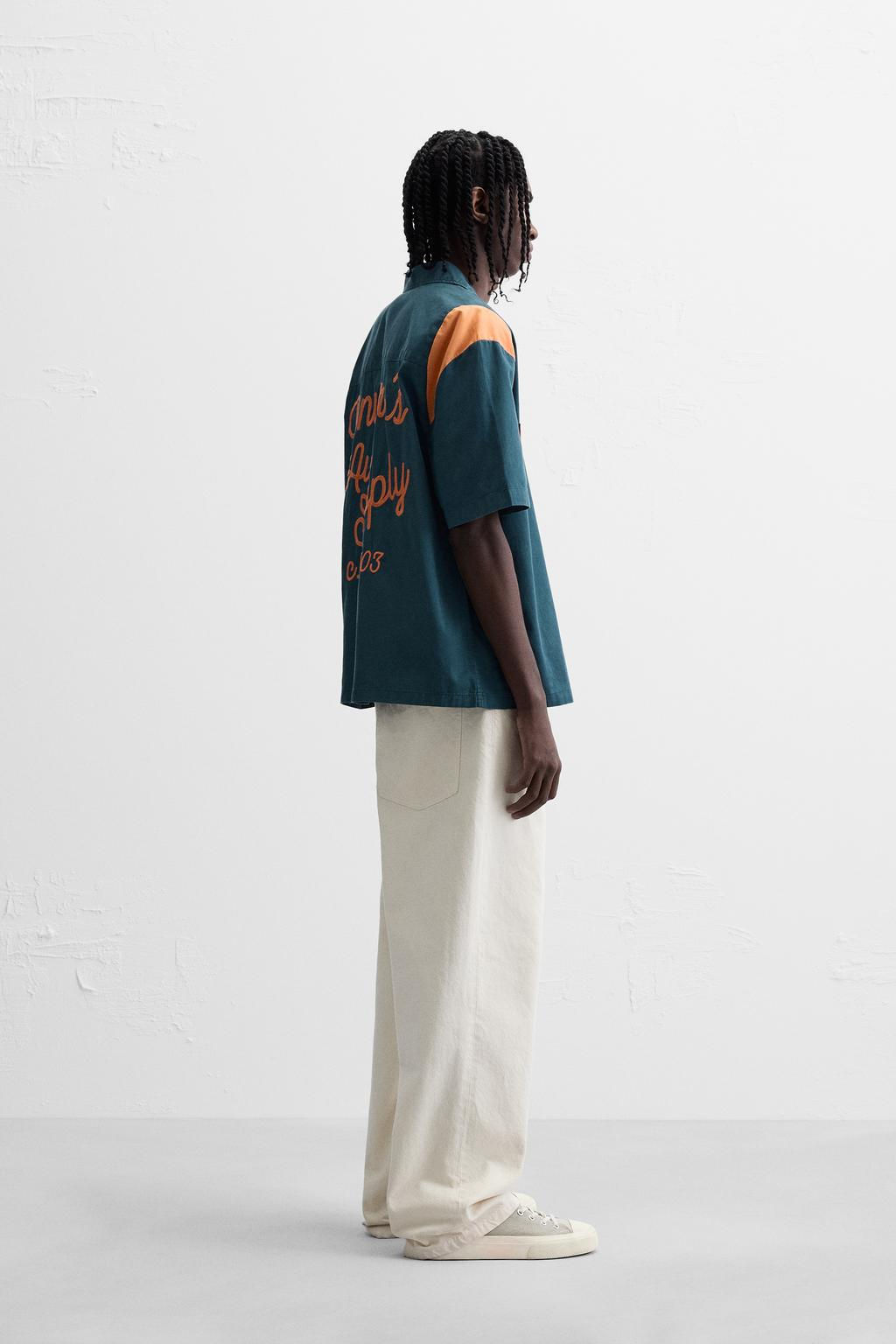 COLOUR BLOCK PATCH SHIRT - Zara фото 5