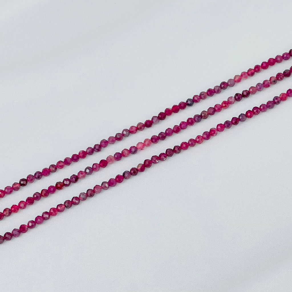 Бусины для украшений из розового Турмалина (114 бусин) 39 см