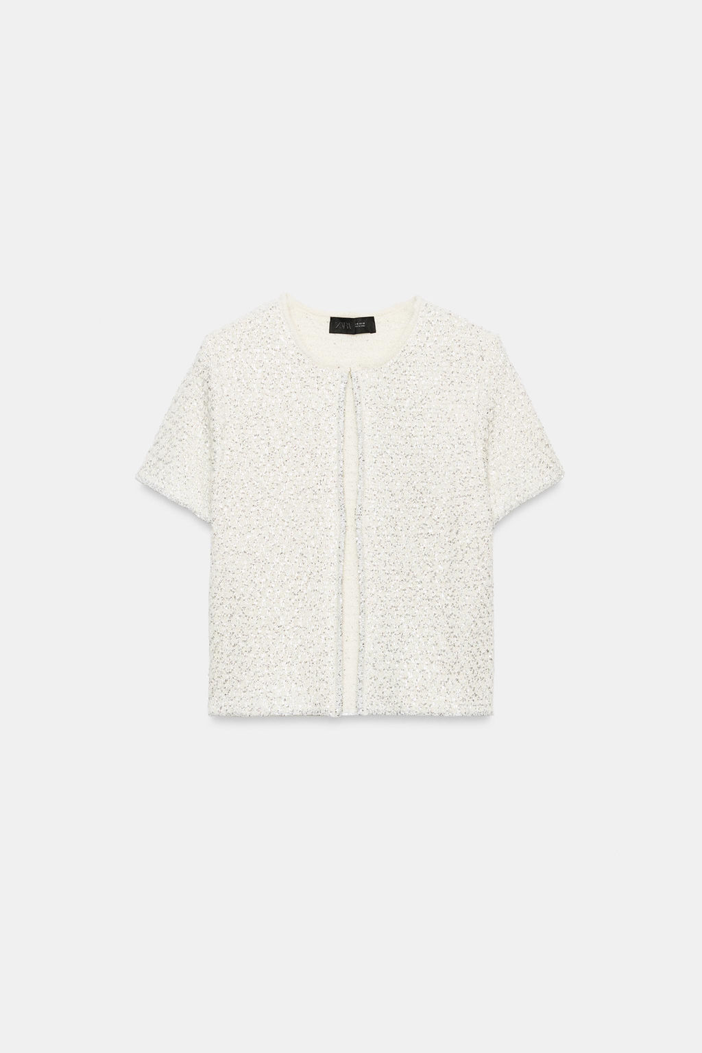 CHAQUETA PUNTO LENTEJUELAS HILO METALIZADO / Crudo - Zara фото 6