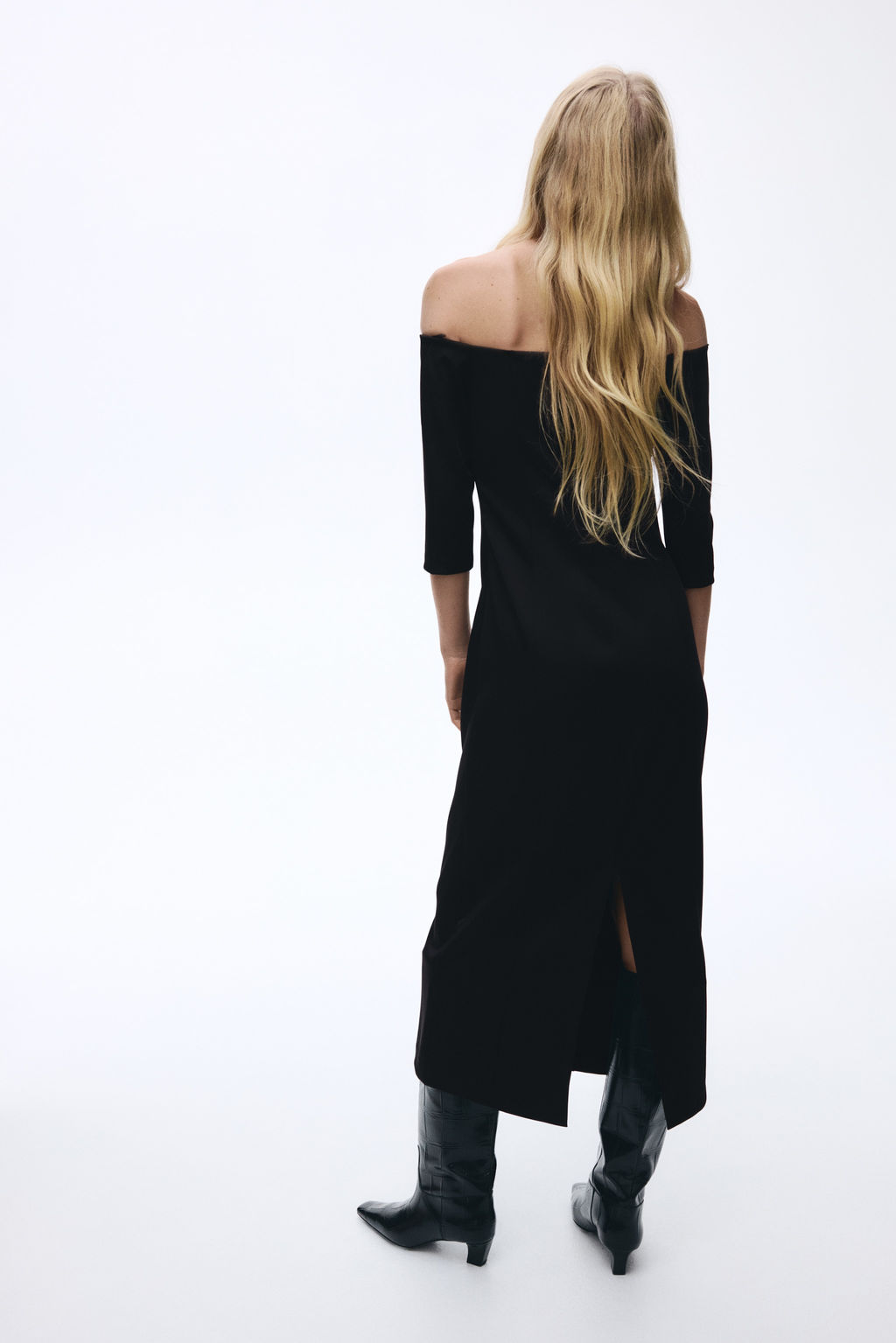 Vestido off-the-shoulder - H&m фото 4