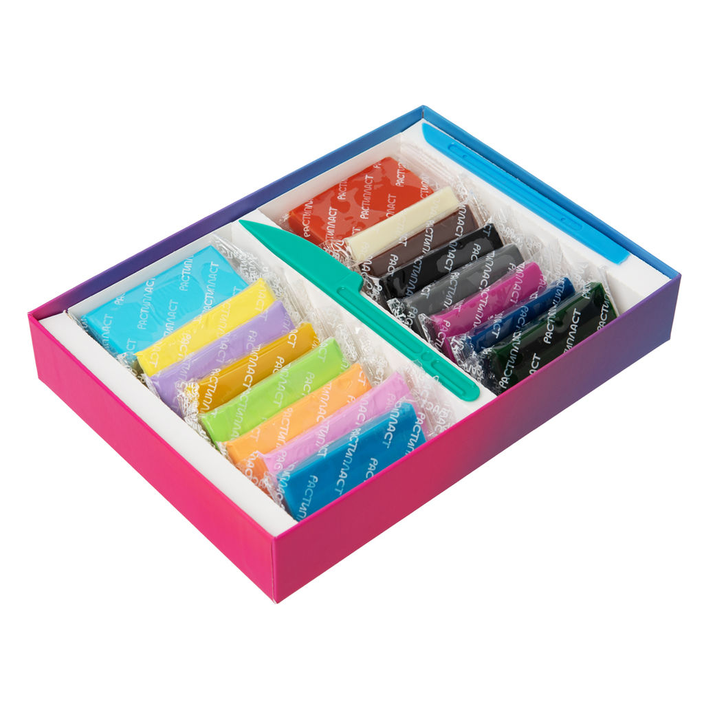 Лео Расти Пластилин растительный РАСТИпласт LRP-0118 360 г ( в картонной упаковке ) 18 цв  фото 4