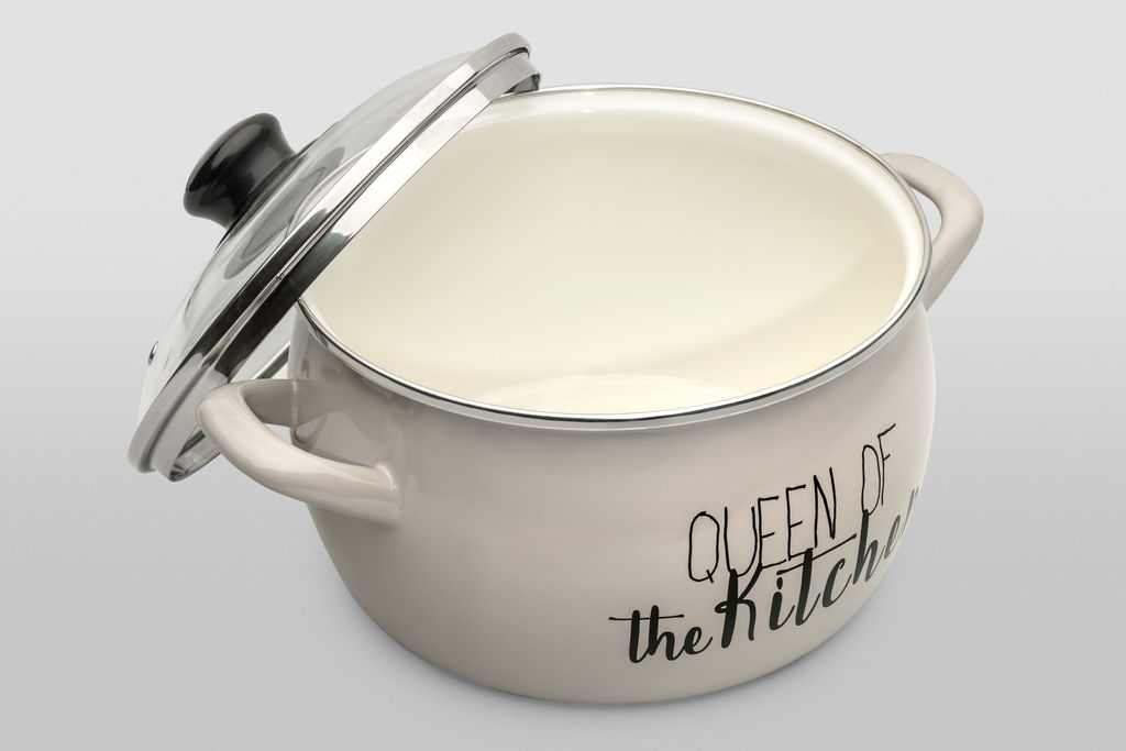 ГЛУБОКАЯ КАСТРЮЛЯ ЭКСКЛЮЗИВ СО СТЕКЛ. КРЫШКОЙ QUEEN OF KITCHEN 5,4 Л (22 СМ) - Metrot фото 3