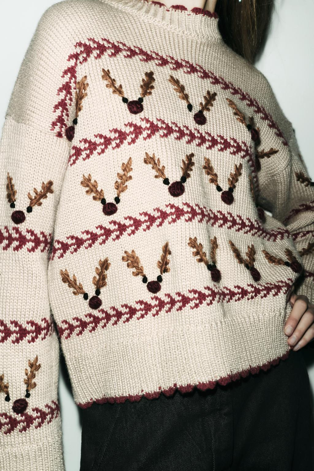 REINDEER KNIT SWEATER - Zara фото 5