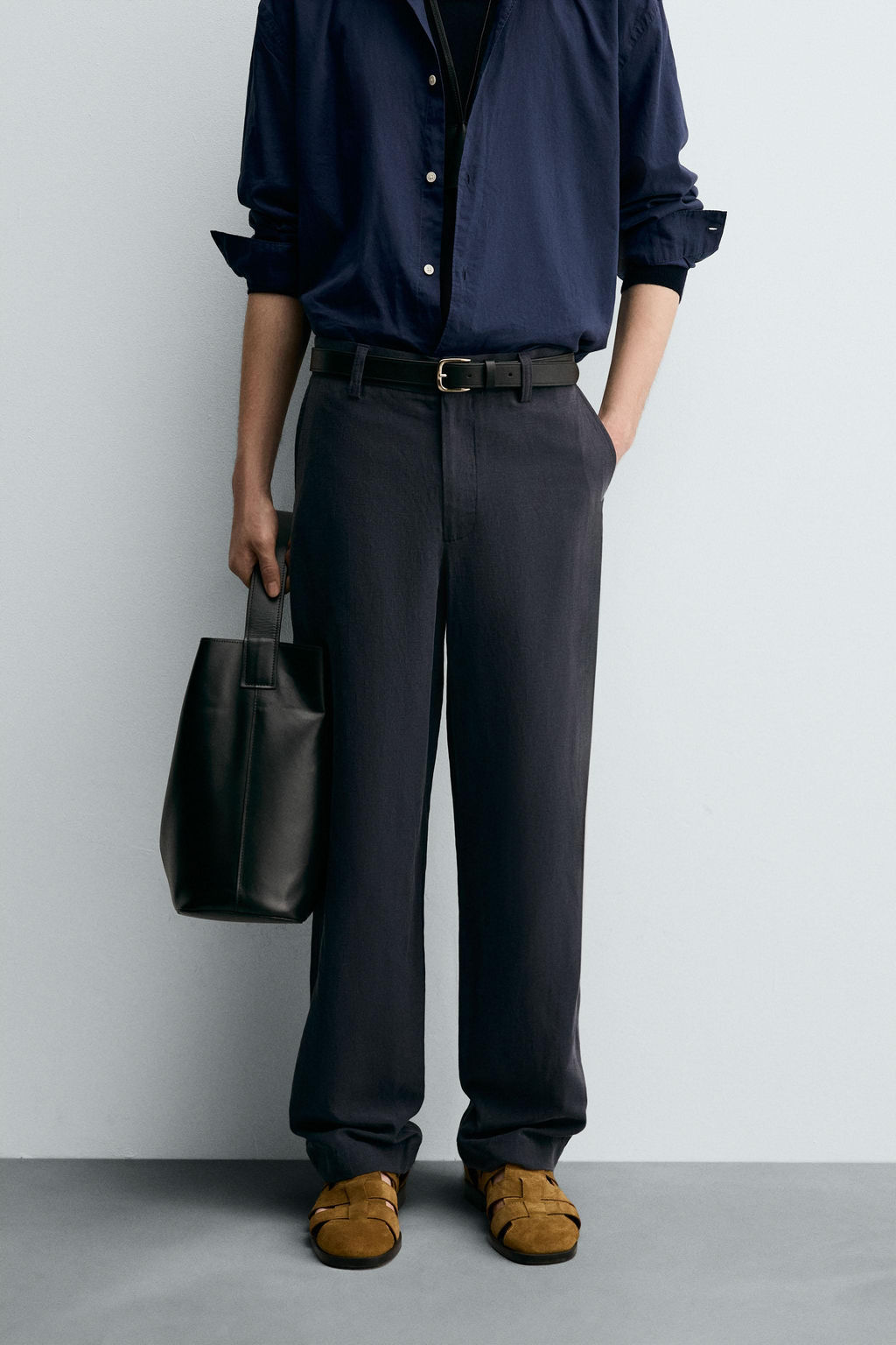 STRAIGHT-LEG FLOWING TROUSERS - Zara фото 2