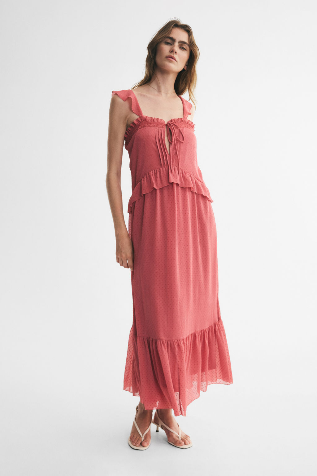 Vestido de plumeti con volantes - H&m фото 2