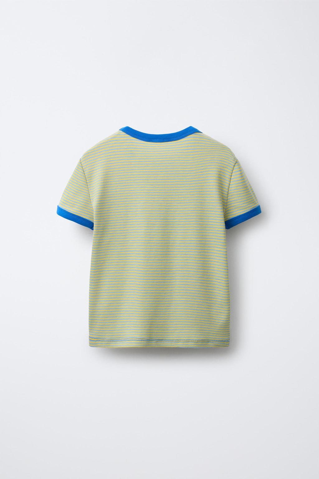 STRIPED T-SHIRT WITH CONTRAST NECK - Zara фото 2