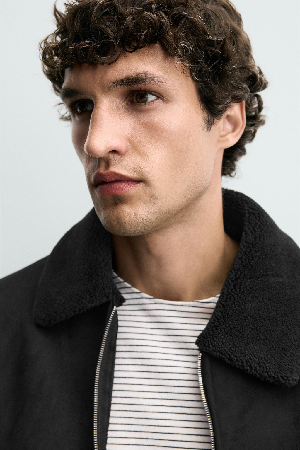 FAUX SUEDE JACKET WITH FAUX SHEARLING - Zara фото 5