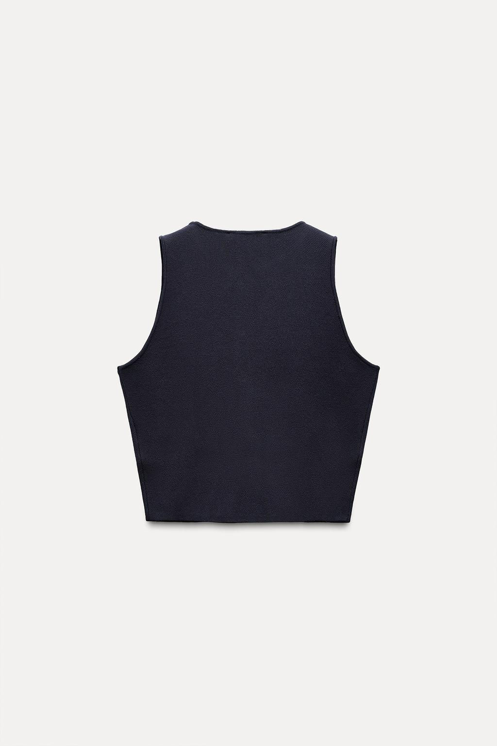 BUTTONED KNIT VEST TOP - Zara фото 9