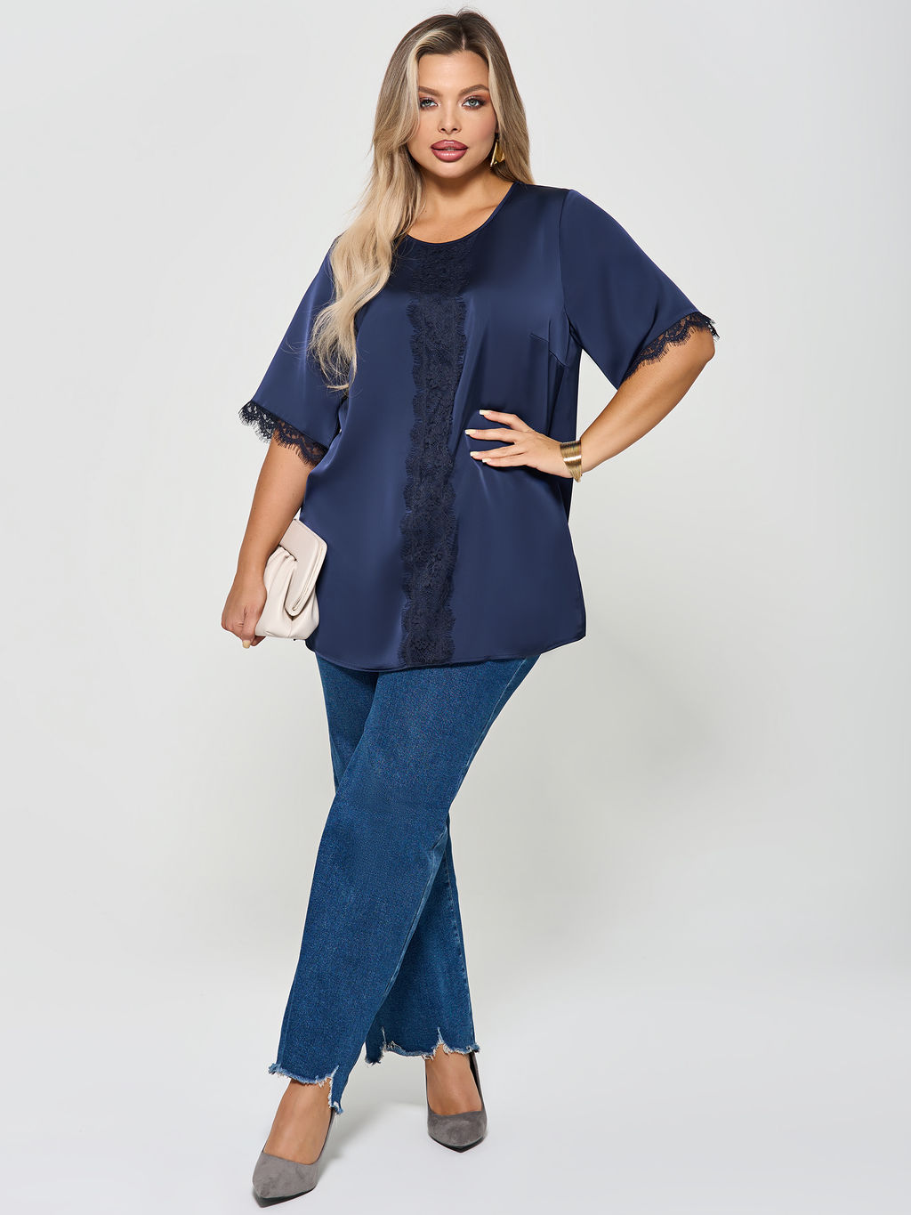 Блузка 0409-1 черничный