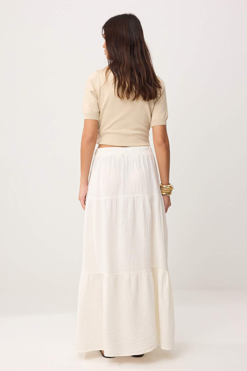 Lacivert %100 Pamuk Muslin Uzun Maxi Etek TWOSS25ET00174 - Trendyolmilla фото 8