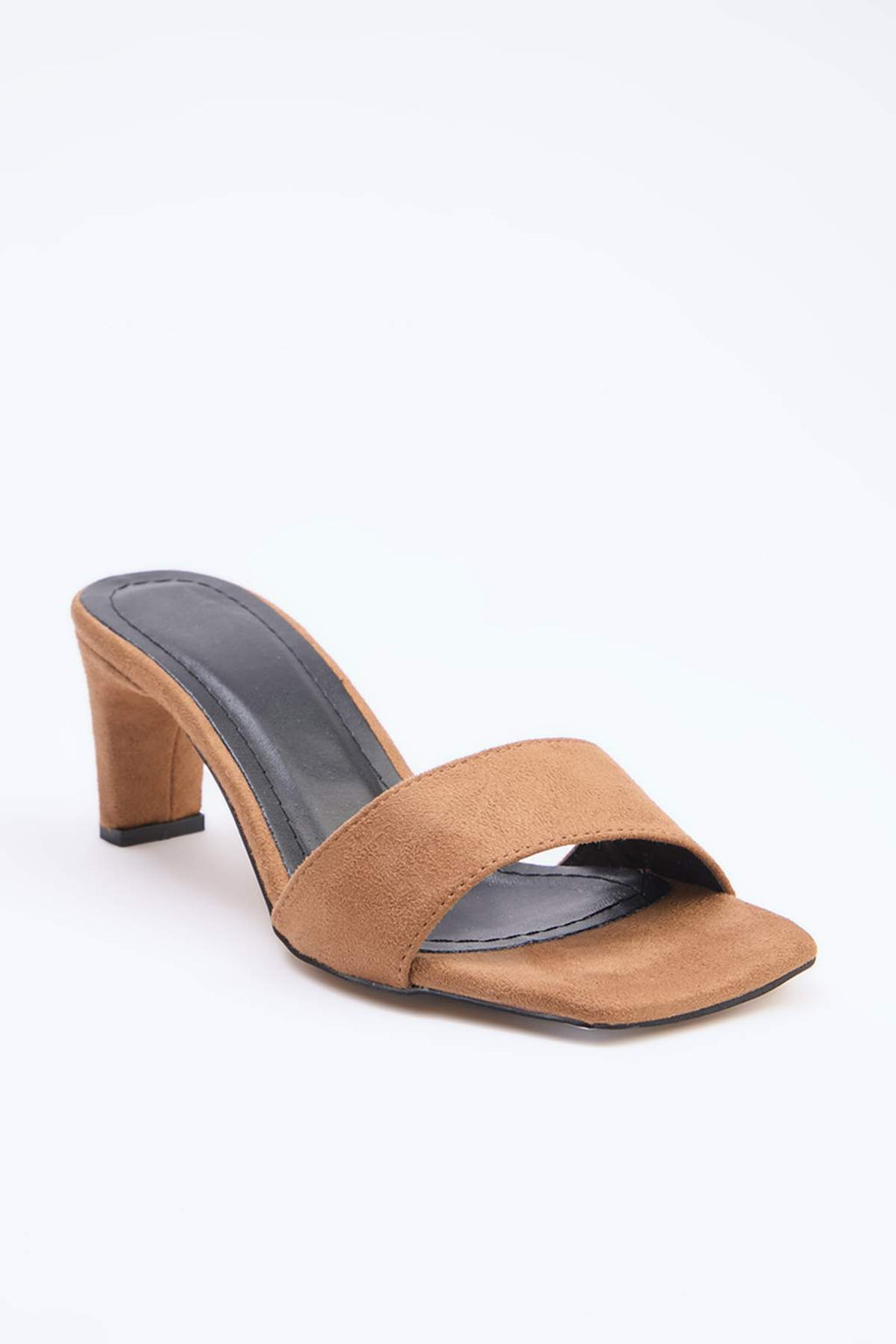 Camel Suet 6 cm Kad?n Klasik Topuklu Ayakkab? TAKSS26TO00002