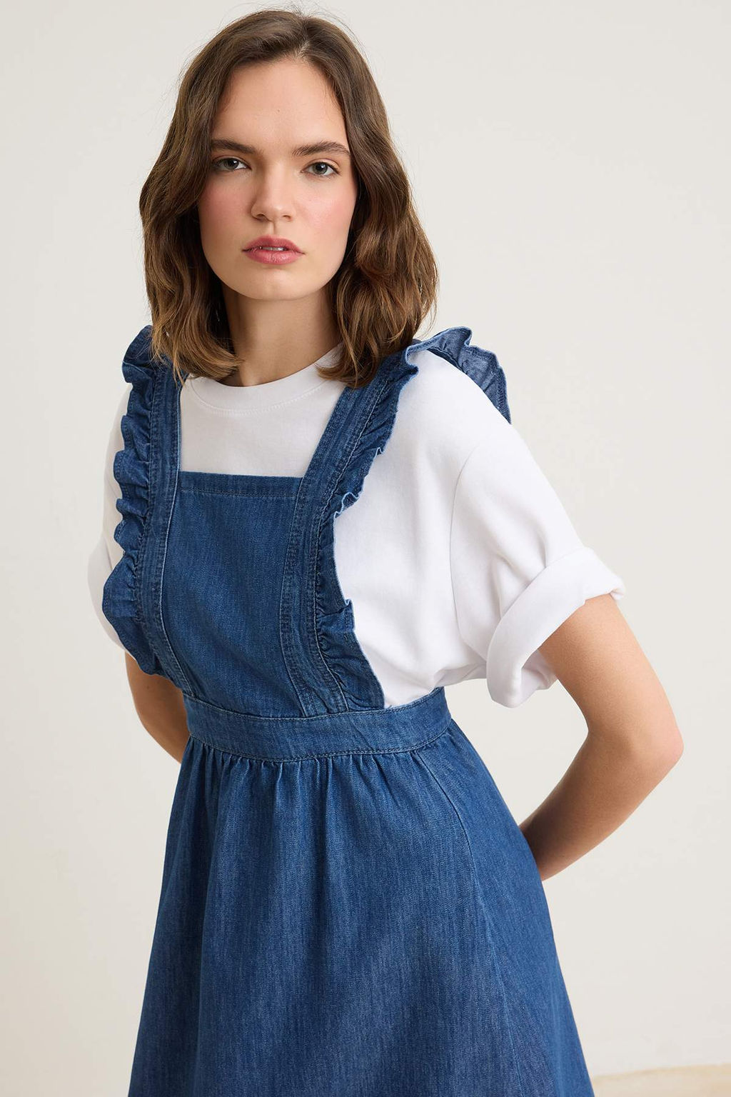 Mavi Duz Maxi F?rf?rl? Denim Elbise TWOSS26EL00634 - Trendyolmilla фото 2