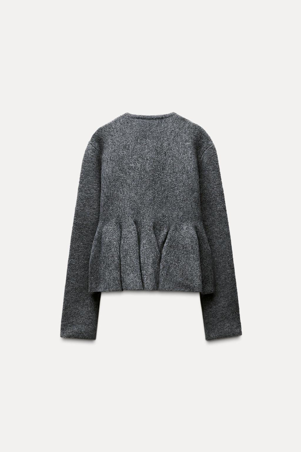 KNIT PEPLUM CARDIGAN - Zara фото 6