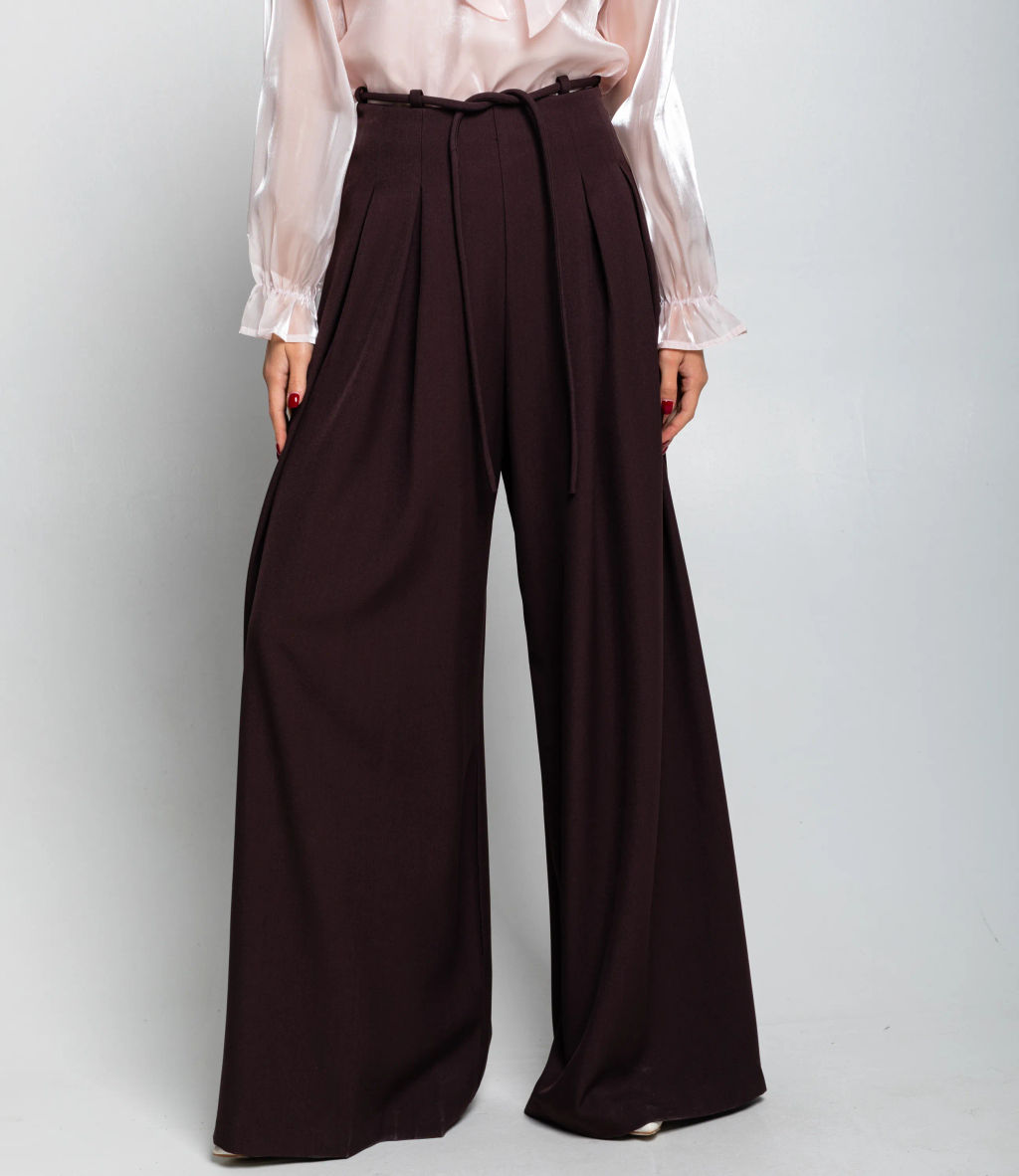 Брюки #КТ16301-2, шоколадный