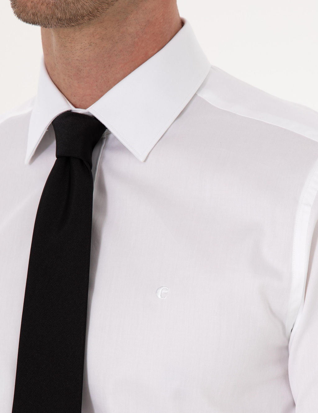 Beyaz Slim Fit Uzun Kollu Basic G_mlek - Cacharel фото 7