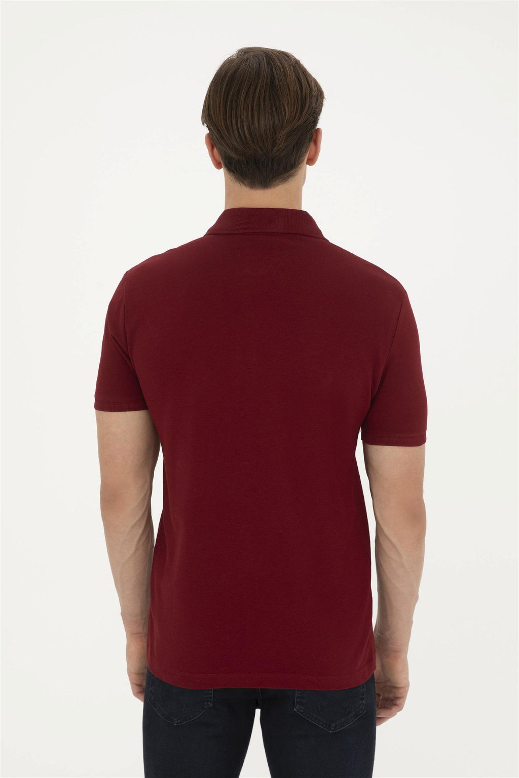 Мужская бордово-красная базовая футболка - U.s. polo assn фото 5
