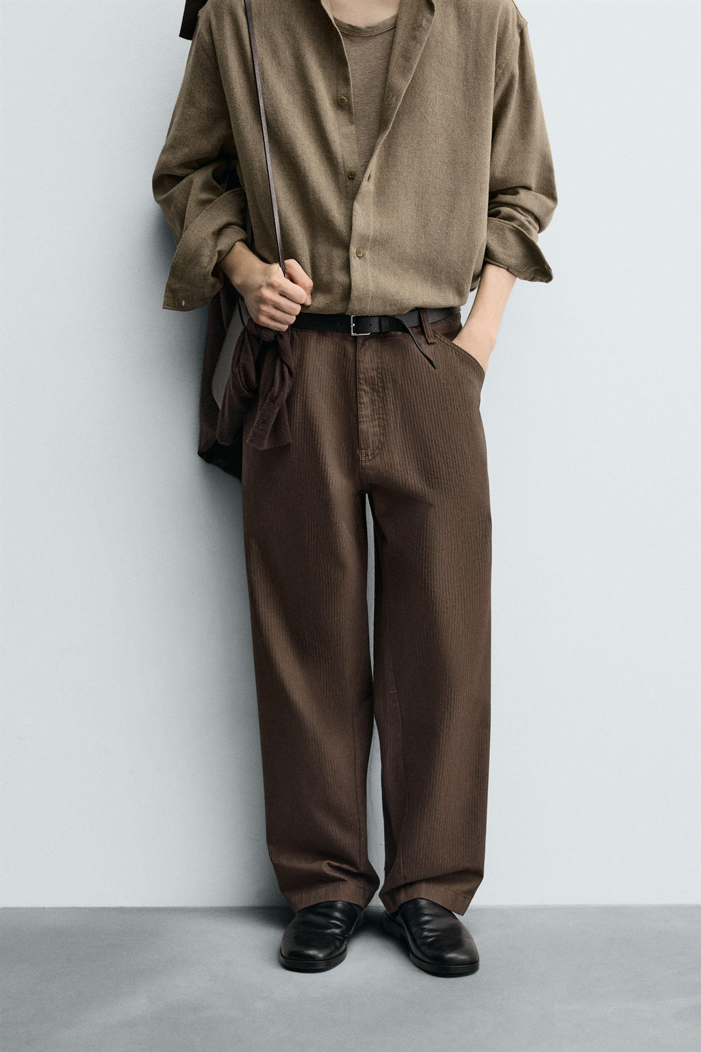 WASHED STRAIGHT-LEG TROUSERS - Zara фото 2