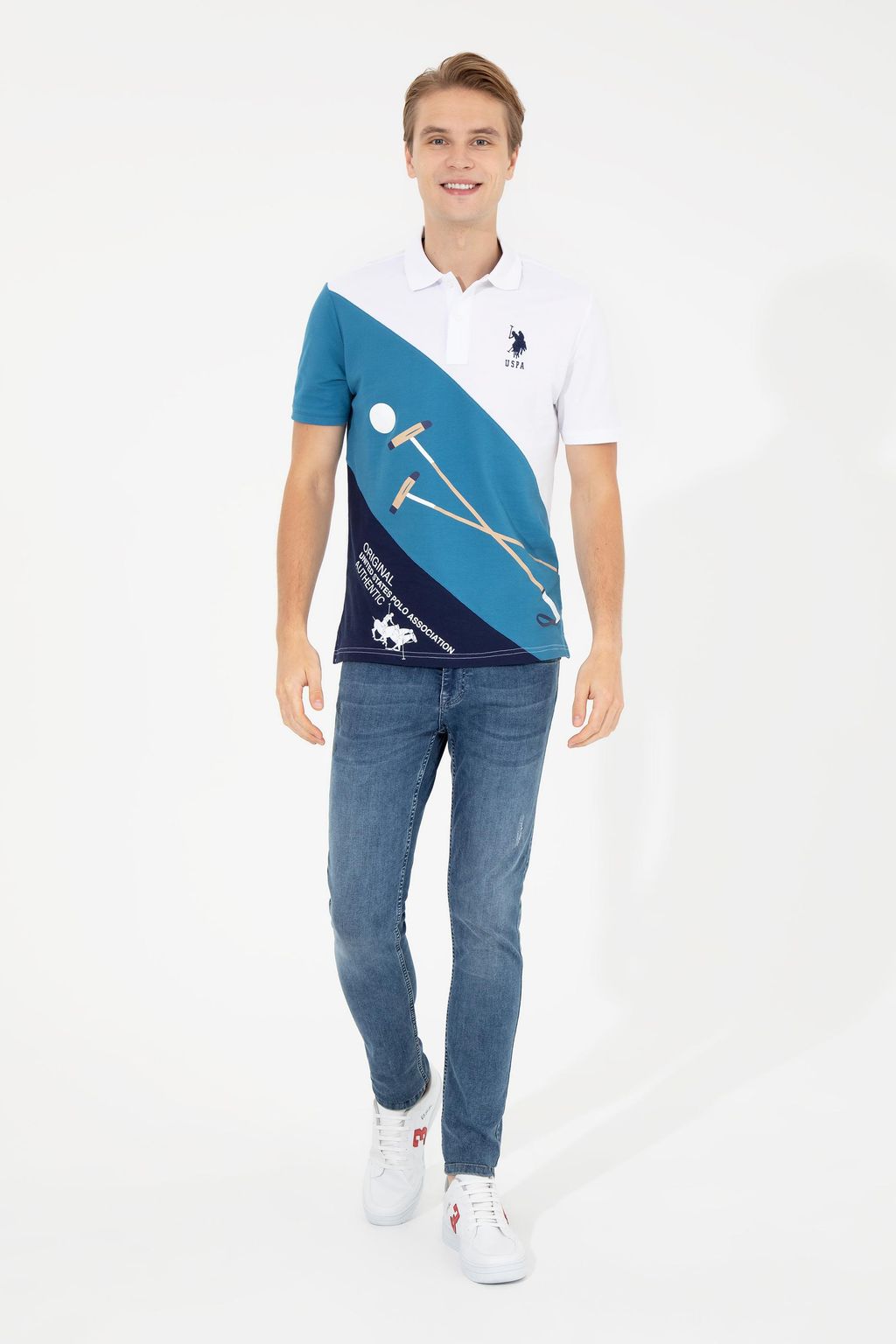 U. S. Polo Assn Мужская футболка-поло Petrol - U.s. polo assn фото 3