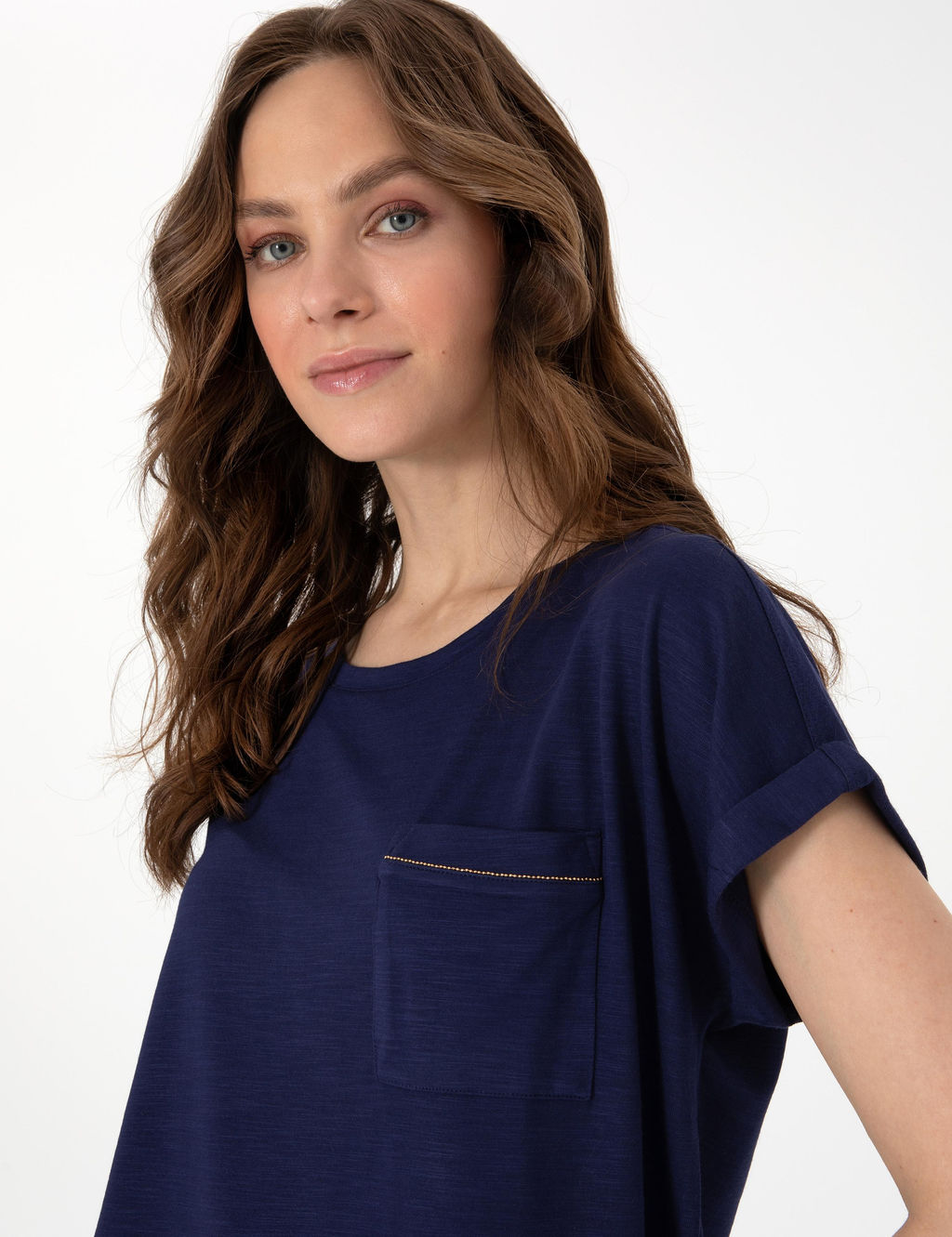 Lacivert Regular Fit Ti__rt
