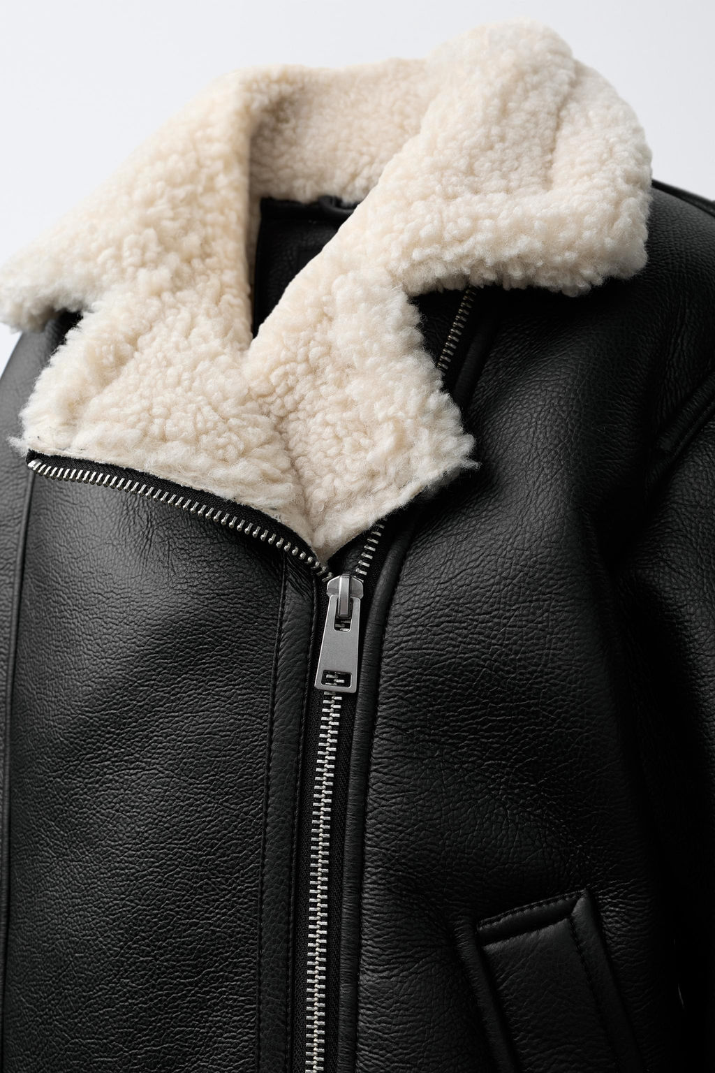 DOUBLE-FACED BIKER JACKET - Zara фото 5
