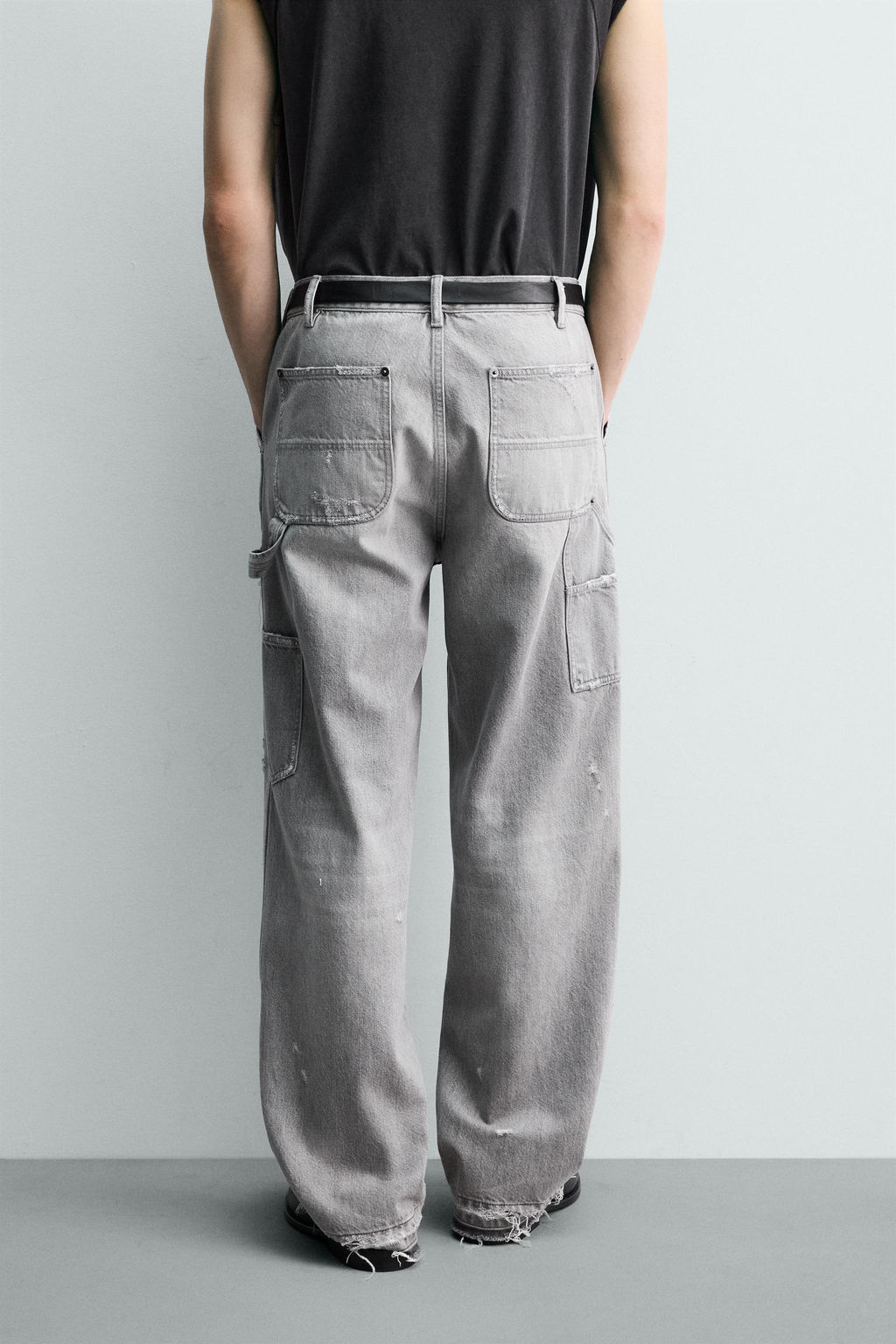 JEANS BOLSILLO CARPINTERO RELAXED FIT / Carb?n - Zara фото 3
