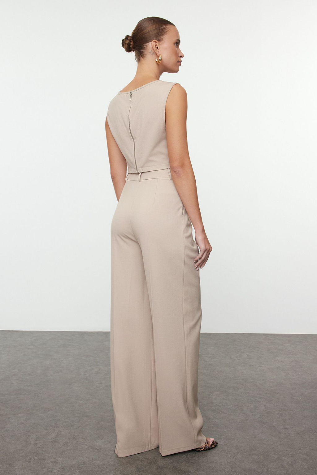 TRENDYOLMILLA Antrasit Bol Paca Dokuma Pantolon TPRAW23PL00016 фото 13