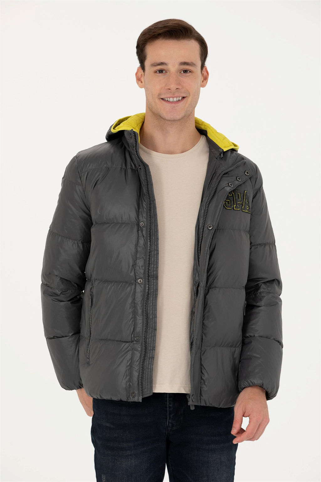 Мужское пальто антрацитового цвета Неожиданная скидка в корзине - U.s. polo assn фото 3