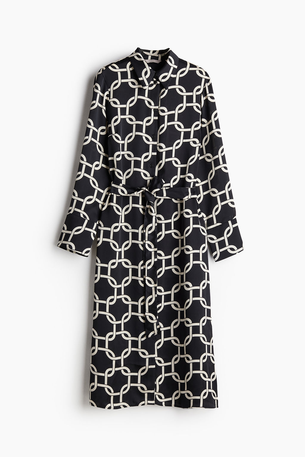 Vestido camisero con cinturon de anudar - H&m фото 7