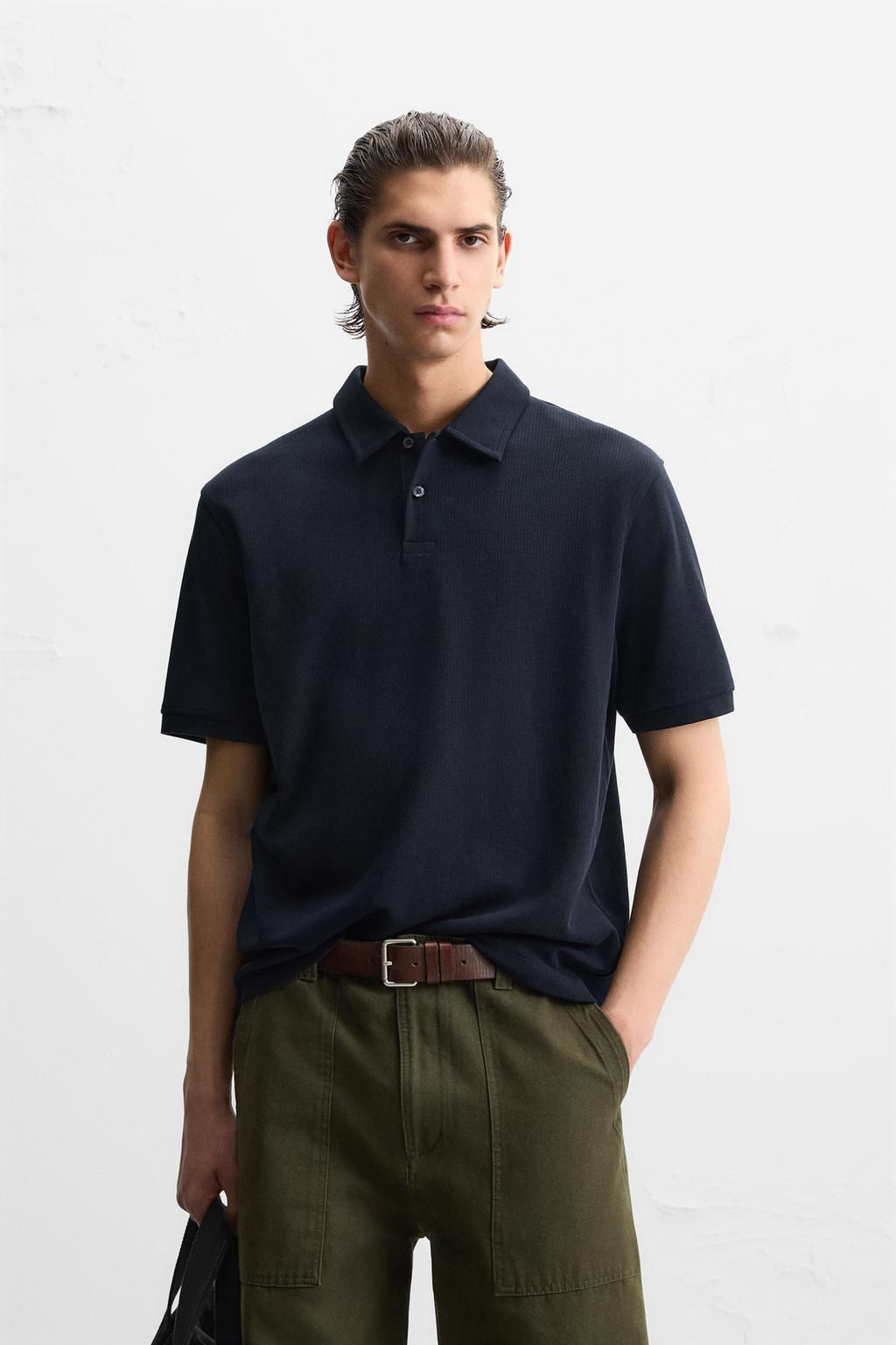 TEXTURED POLO SHIRT - Zara фото 3
