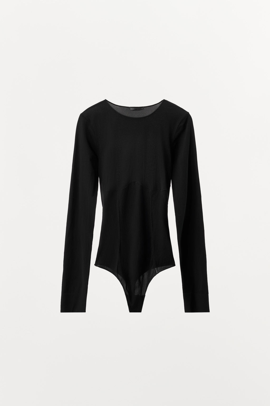 SHEER BODYSUIT WITH POLYAMIDE - Zara фото 8