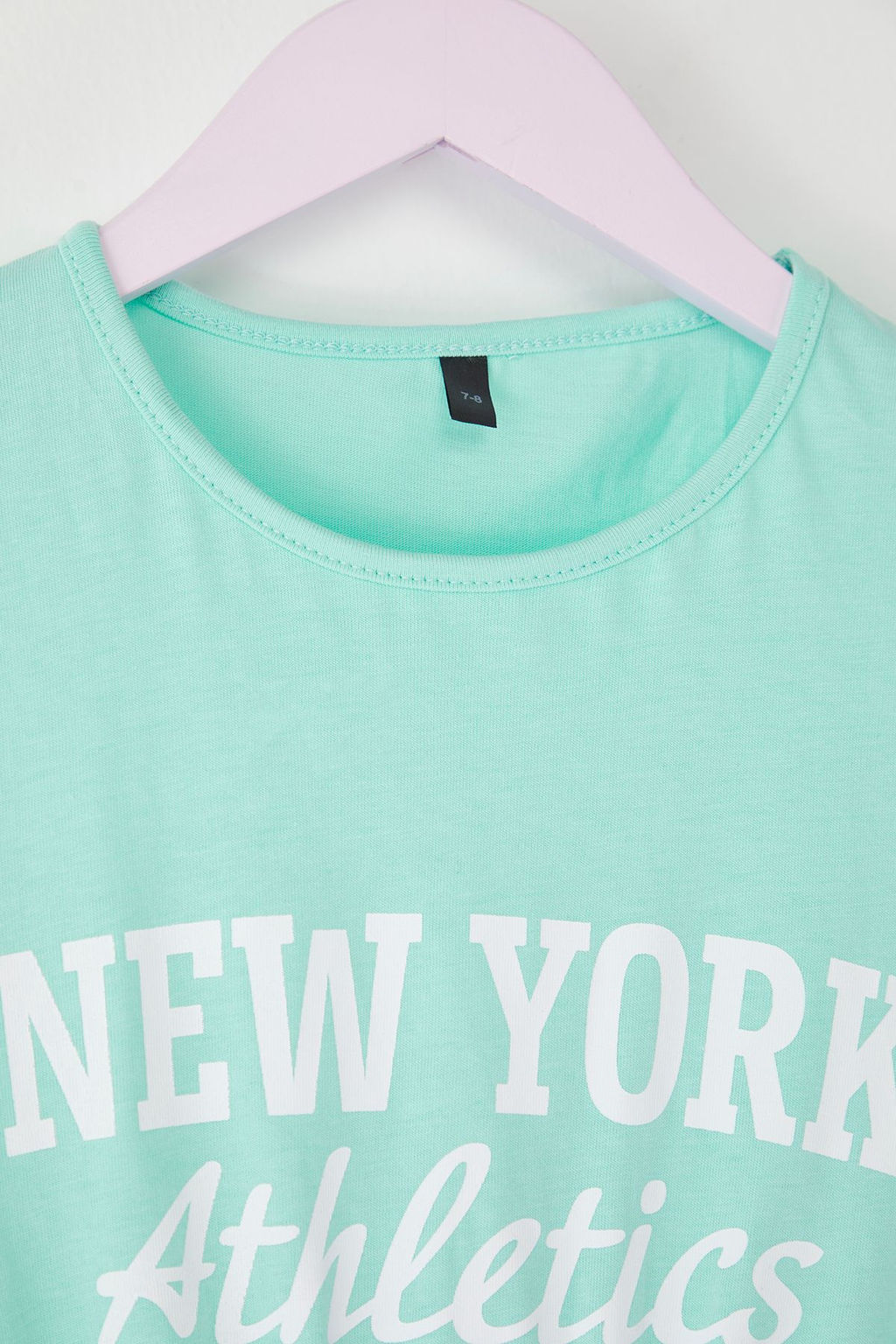 Lacivert K?z Cocuk %100 Pamuk Slogan Bask?l? K?sa Kol Beli Lastikli Mini Orme Elbise TKDSS25EL00084 - Trendyolmilla фото 8