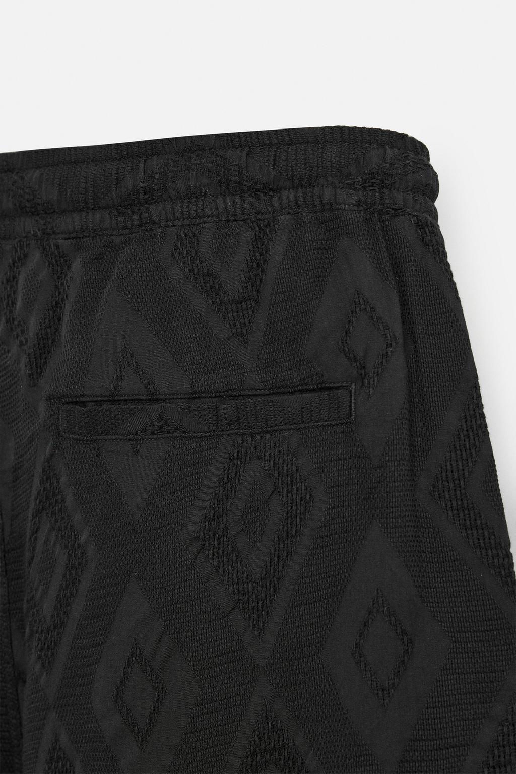 GEOMETRIC PRINT JACQUARD BERMUDA SHORTS - Zara фото 20