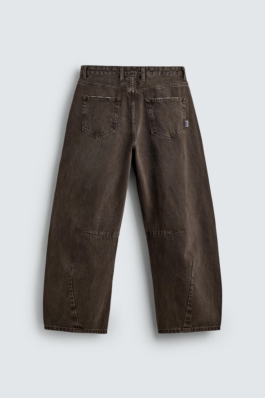 PANTAL?N BARREL FIT LAVADO / Marr?n - Zara фото 8