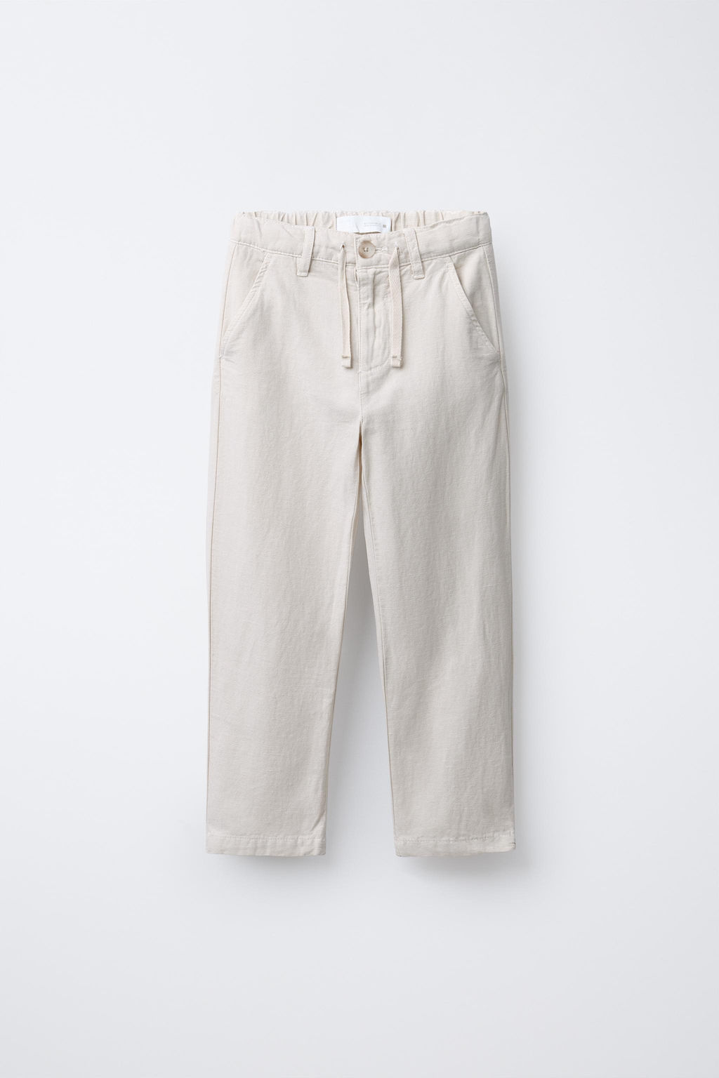 COTTON AND LINEN STRAIGHT-LEG TROUSERS - Zara фото 6