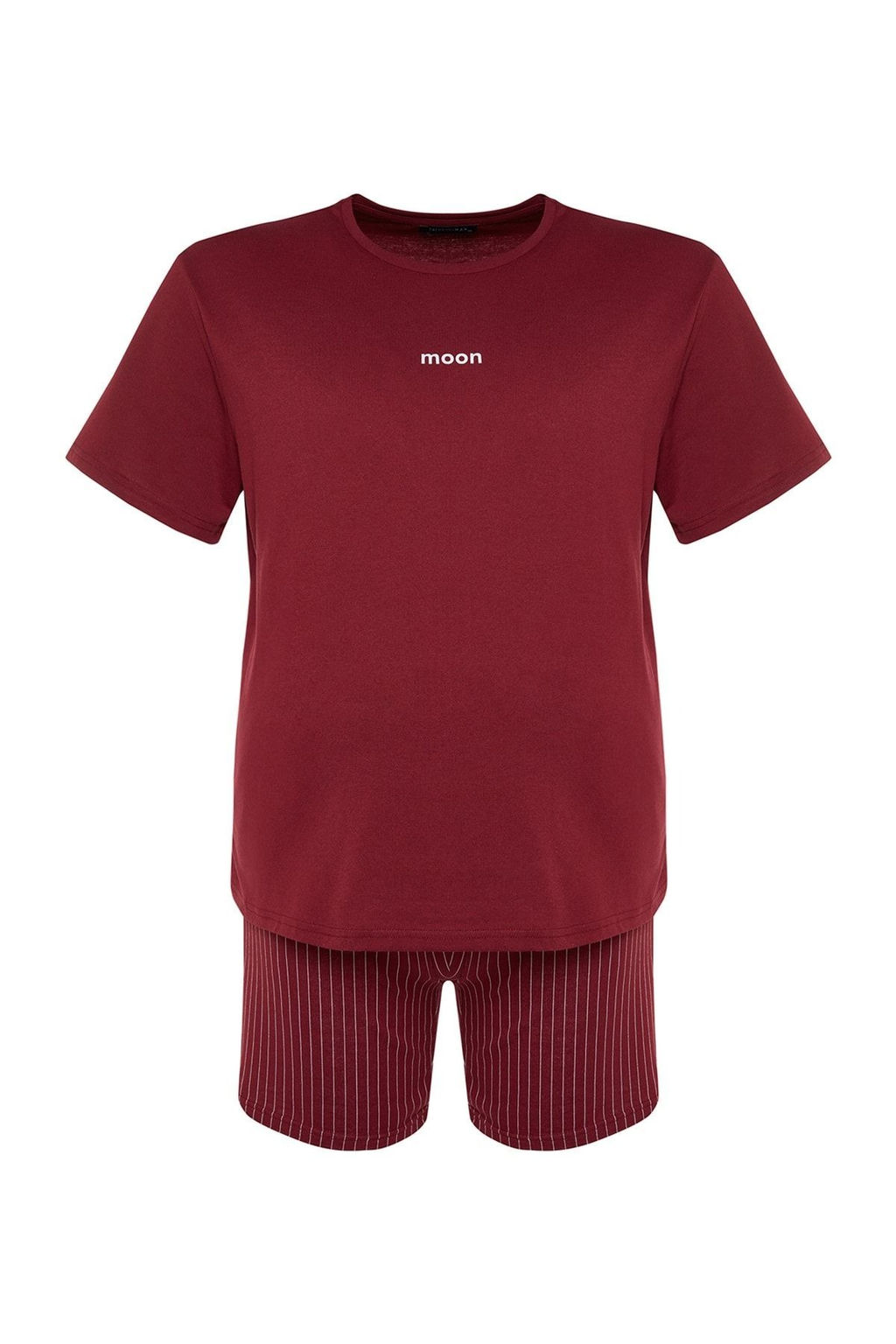 TRENDYOL MAN Buyuk Beden Bordo Regular Fit Rahat Bask?l? Sortlu Pijama Tak?m? TMNSS23PT00014 - Trendyolmilla фото 22