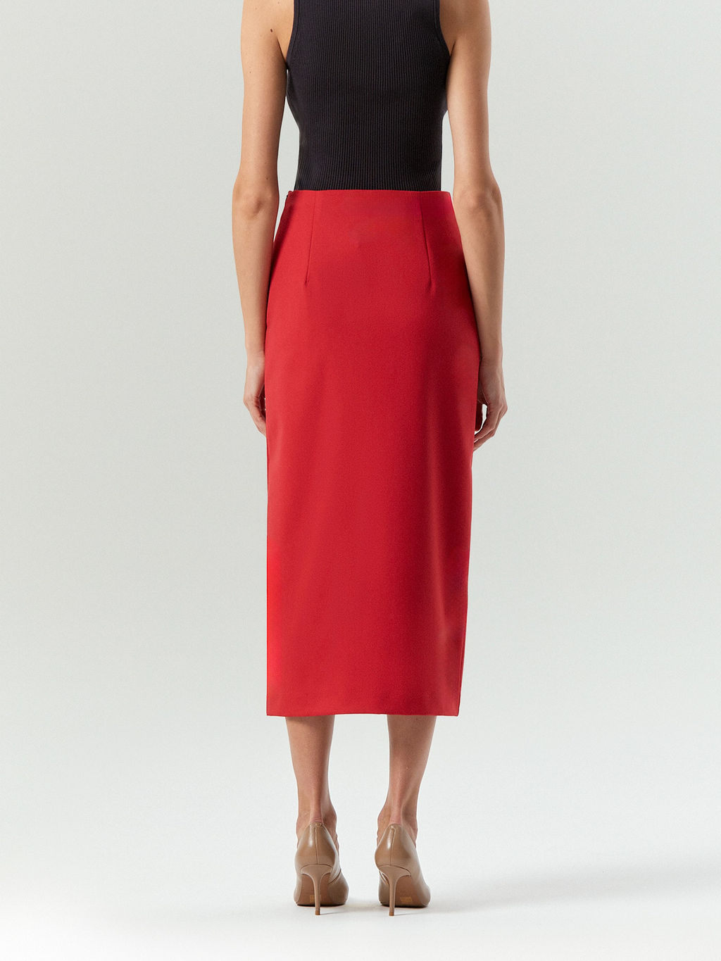 ЕМКА / Юбка-карандаш миди из вискозы и шерсти - Emka фото 5