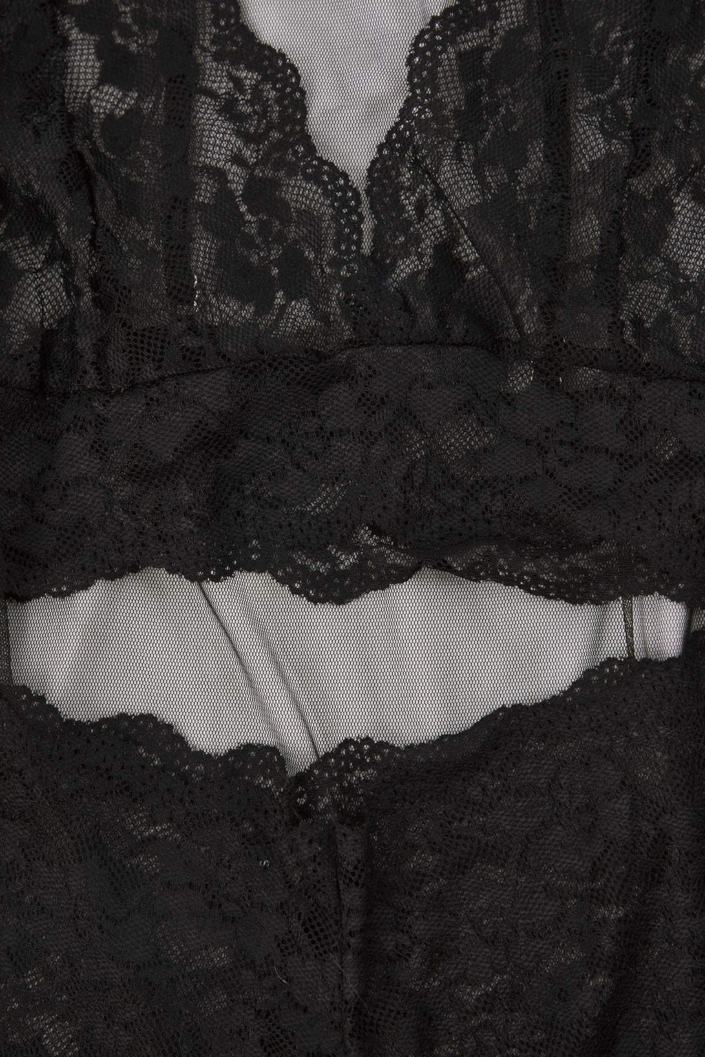 Siyah 3lu Tul Dantel Detayl? Kaps?z Orme Sabahl?k+Ic Camas?r? Tak?m? THMAW26CC00013 - Trendyolmilla фото 8