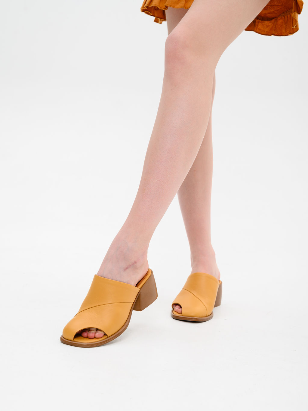 Сабо 5300.23663be.Тыква лион+коричневый