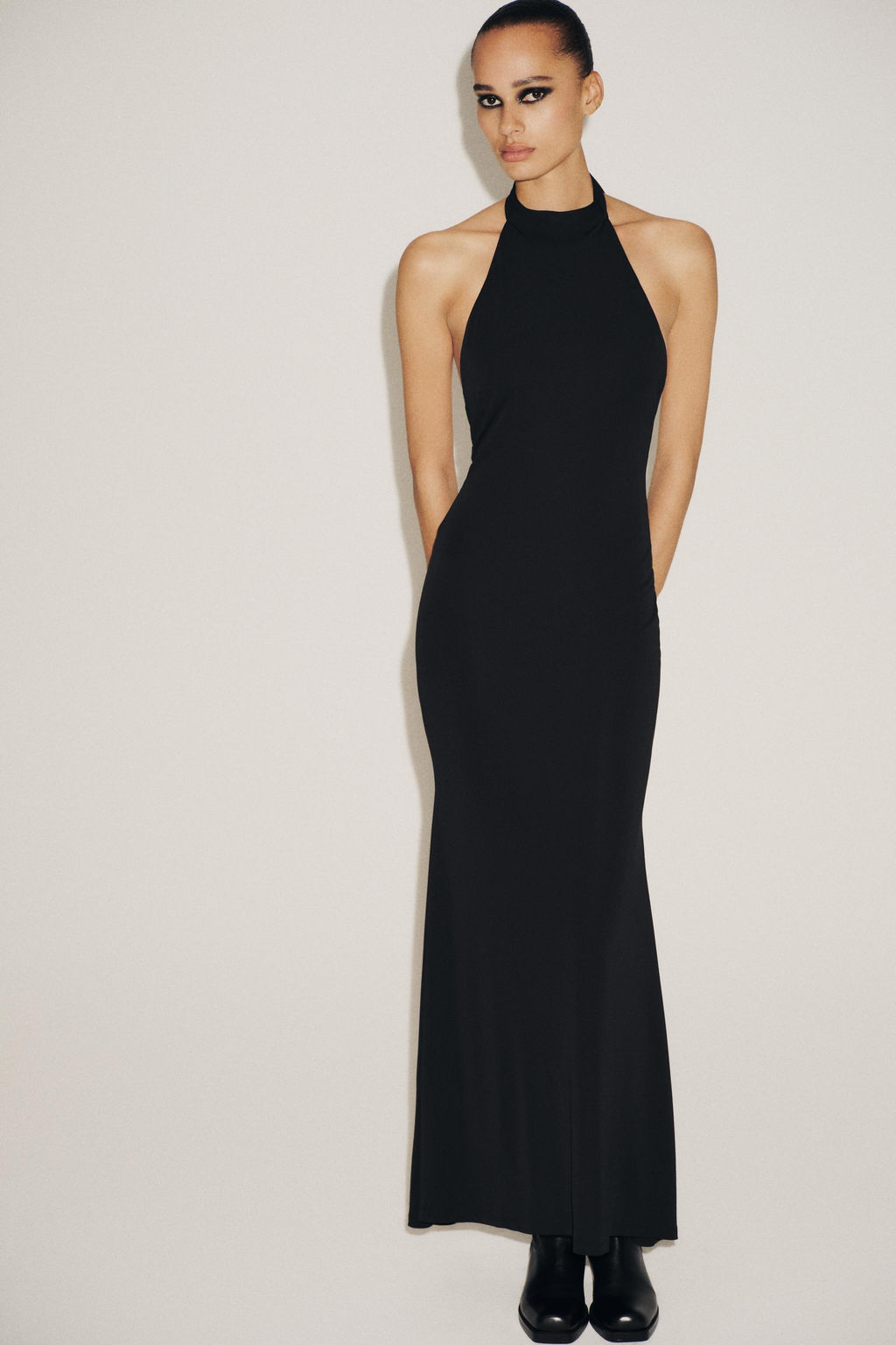 HALTER OPEN BACK MAXI DRESS