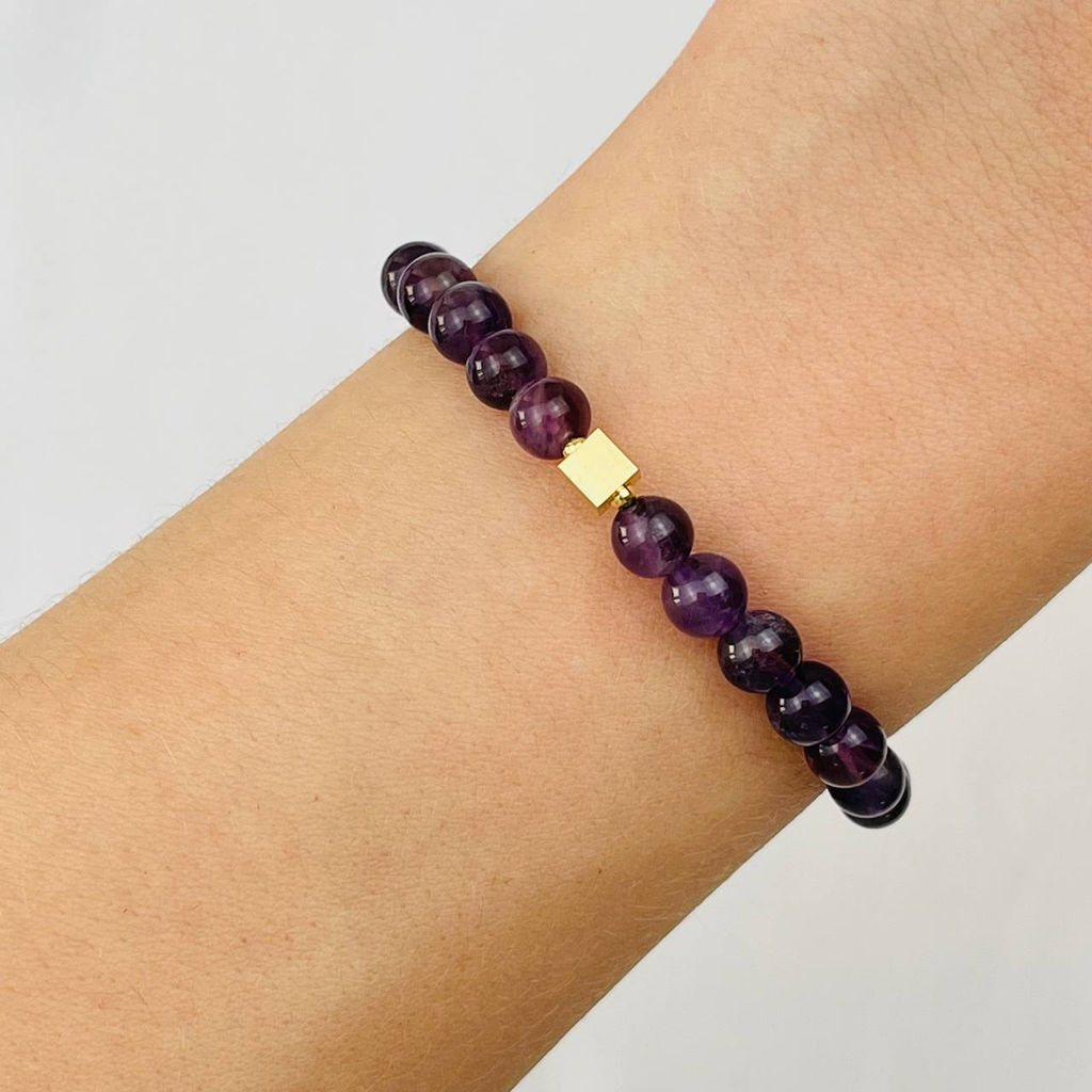 Браслет из Аметиста со вставкой 18 см