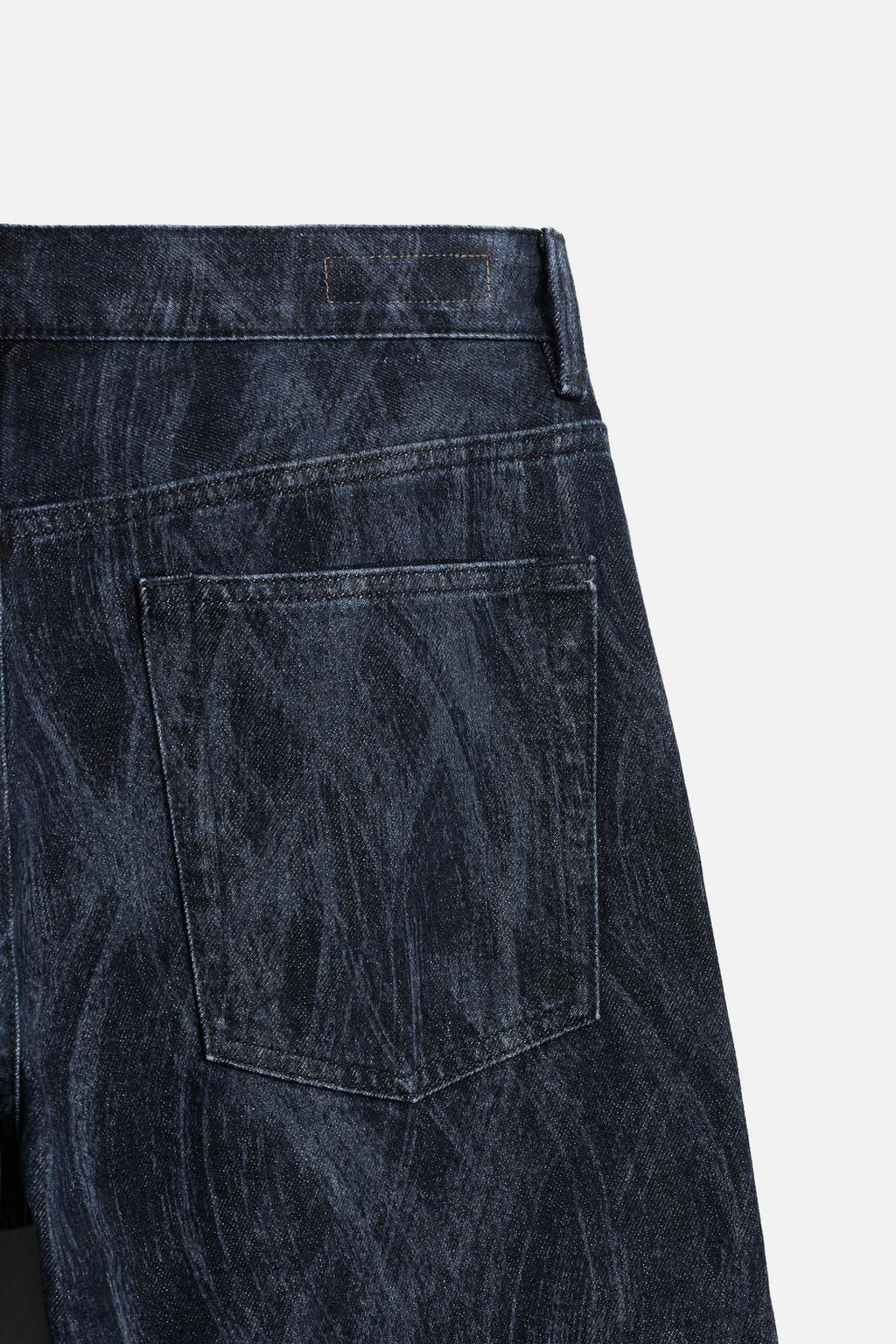 PRINTED STRAIGHT-LEG JEANS - Zara фото 10