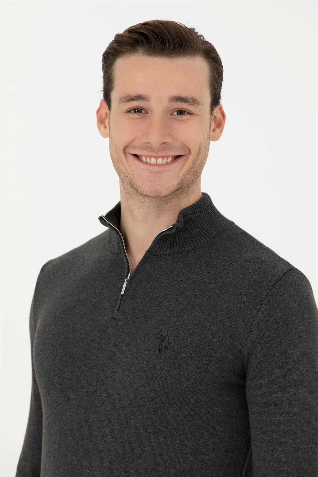 Мужской свитер антрацитового меланжа - U.s. polo assn фото 2