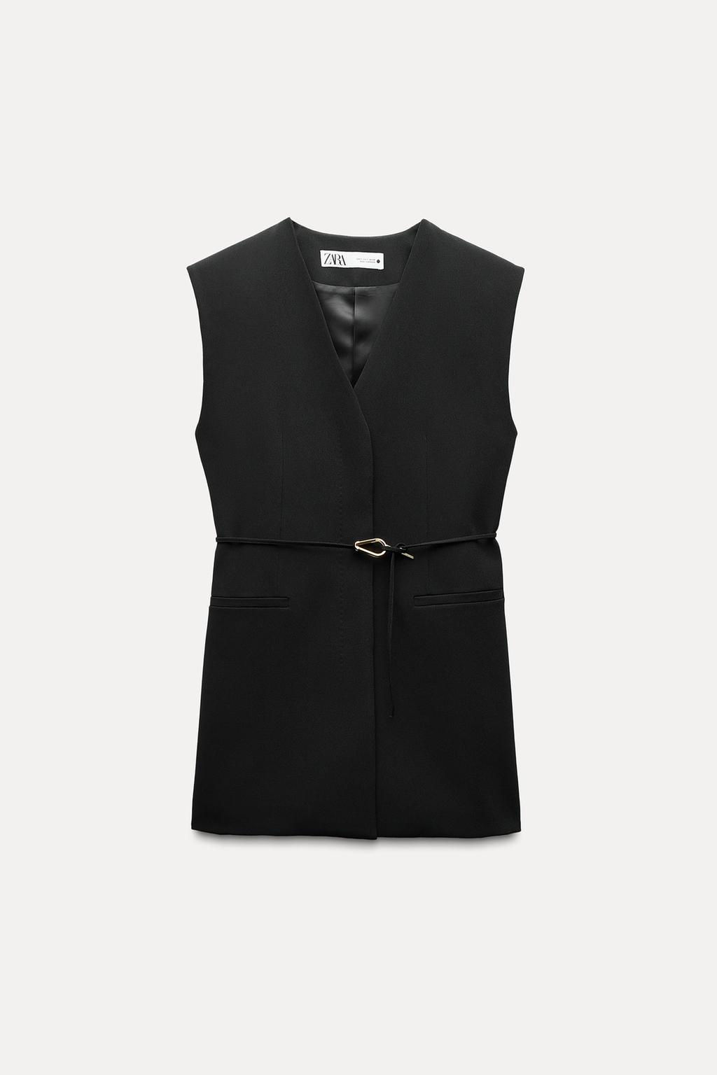 ZW COLLECTION WAISTCOAT WITH BELT AND VENTS - Zara фото 8