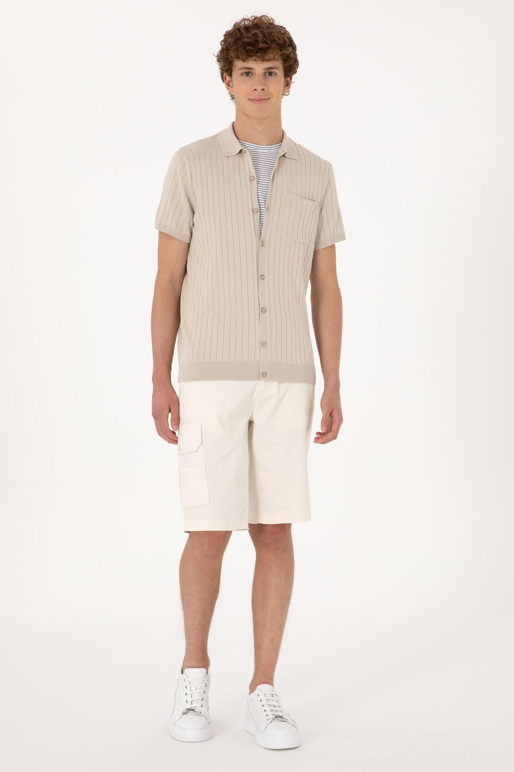 Erkek Slim Fit Ta_ D__meli Triko Ti__rt - U.s. polo assn фото 4