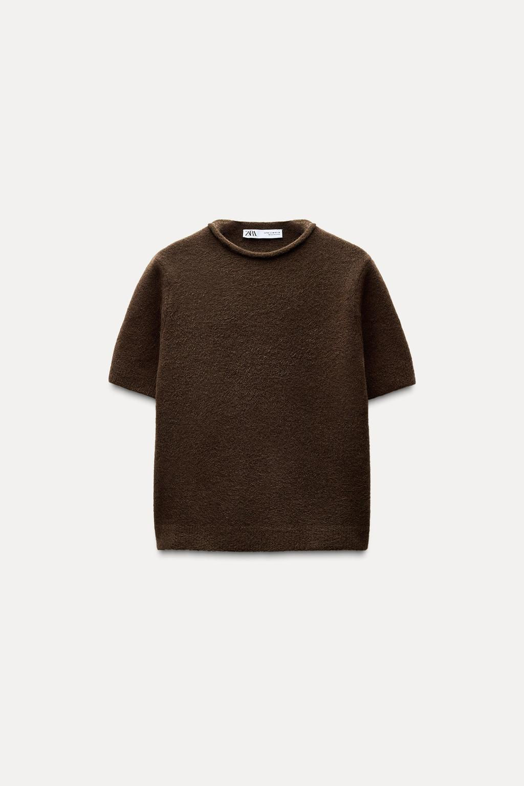 SOFT KNIT SHORT SLEEVE SWEATER - Zara фото 7