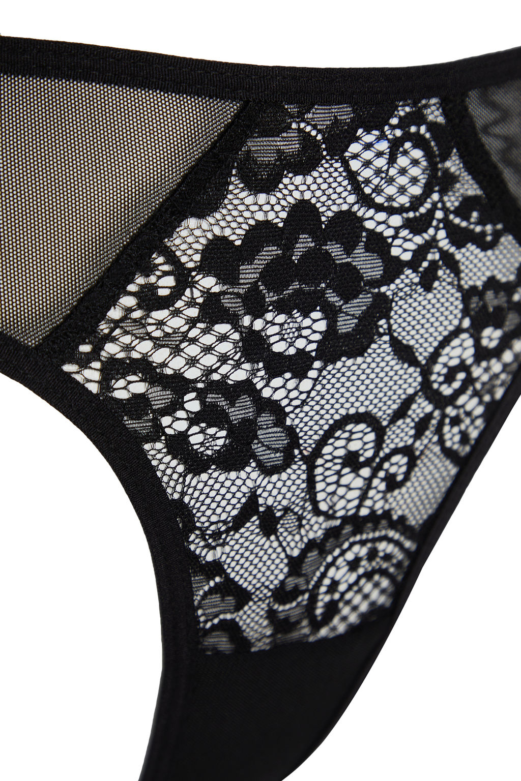 TRENDYOLMILLA Siyah Dantelli Tul ve Fiyonk Detayl? Tanga Orme Kulot THMSS24KU00037  фото 9