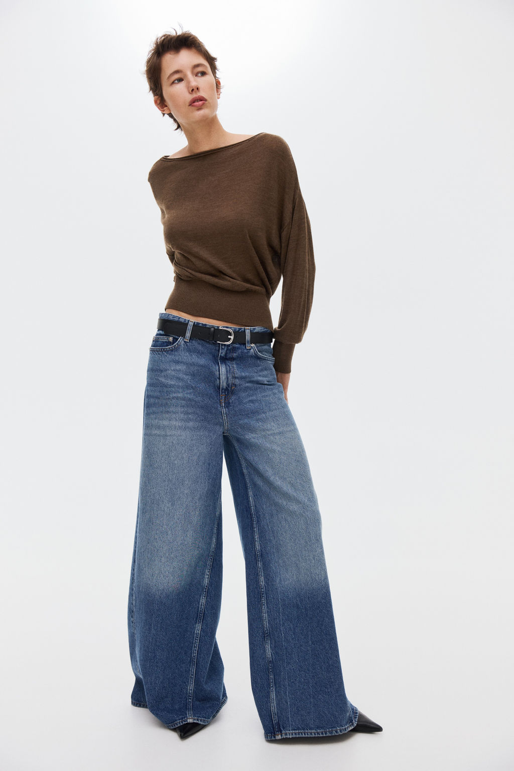 Top de un hombro en punto fino - H&m фото 7