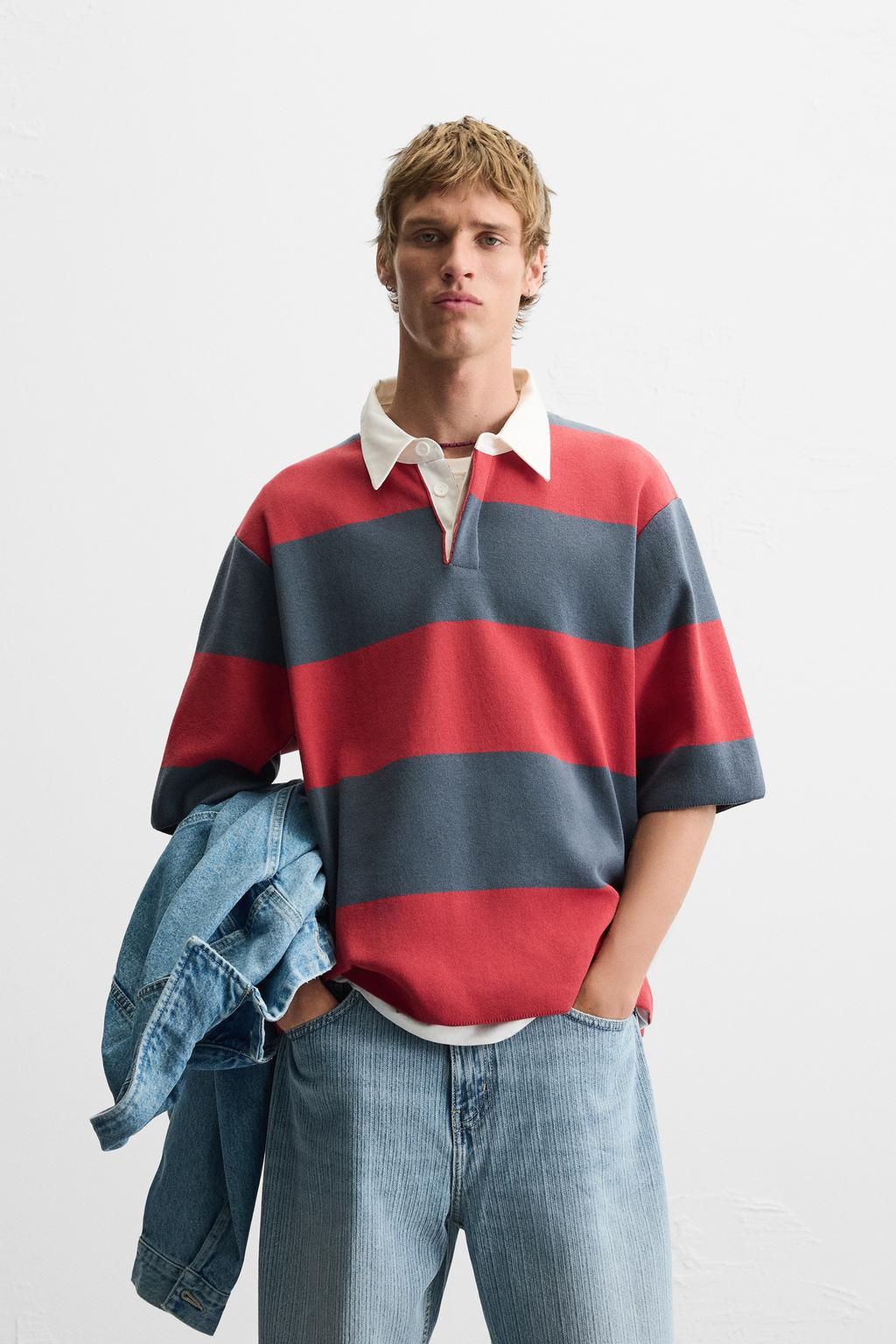 STRIPED KNIT POLO SHIRT - Zara фото 3